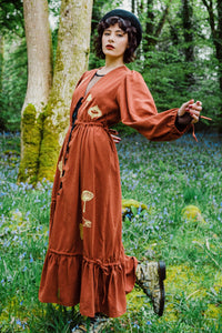 Woodland Dryad Embroidered Dress – SOLAI