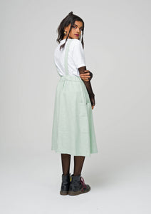 Mint Garden Dungaree Skirt