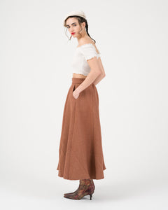 Recycled Wool Sandalwood Skirt
