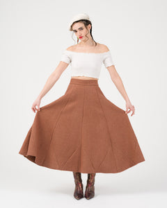 Recycled Wool Sandalwood Skirt