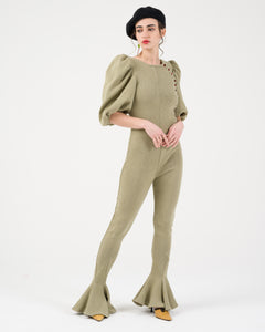 Recycled Cotton Sage Green Jumpsuit