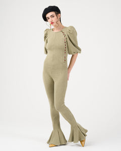 Recycled Cotton Sage Green Jumpsuit