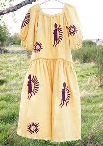 Upcycled Shadow Feminine Dress